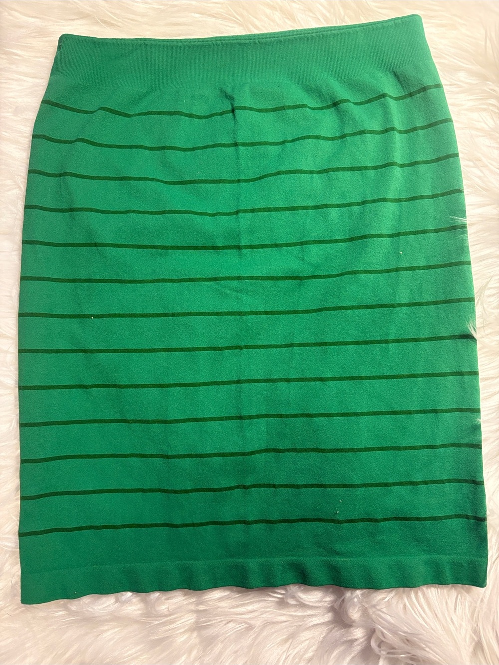 Free People Emerald Green Striped Pencil Skirt